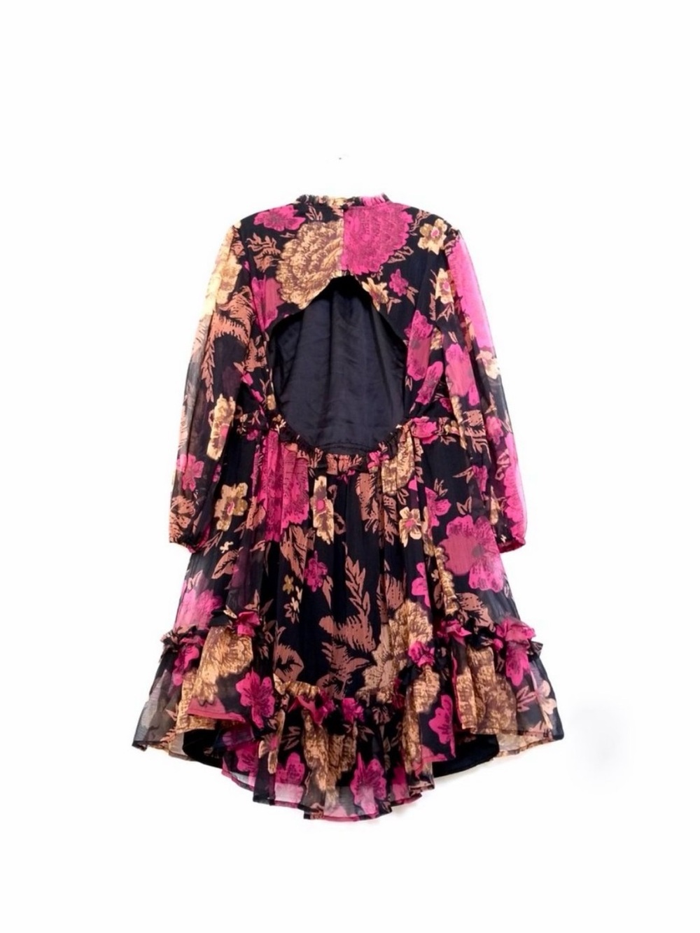 Anthropologie Porridge Puff-Sleeved Floral Mini Dress Plus Size 2X - Picture 4 of 5